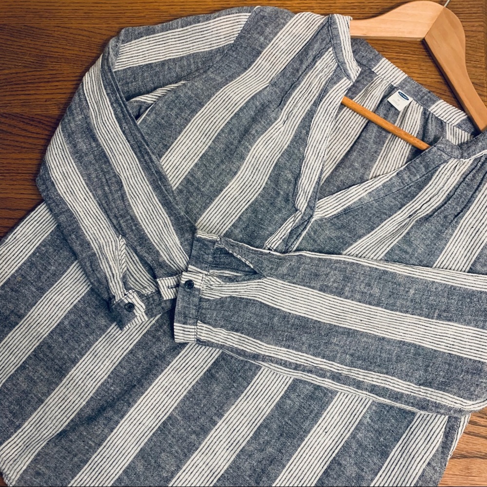 Old Navy Striped Linen Shirt
